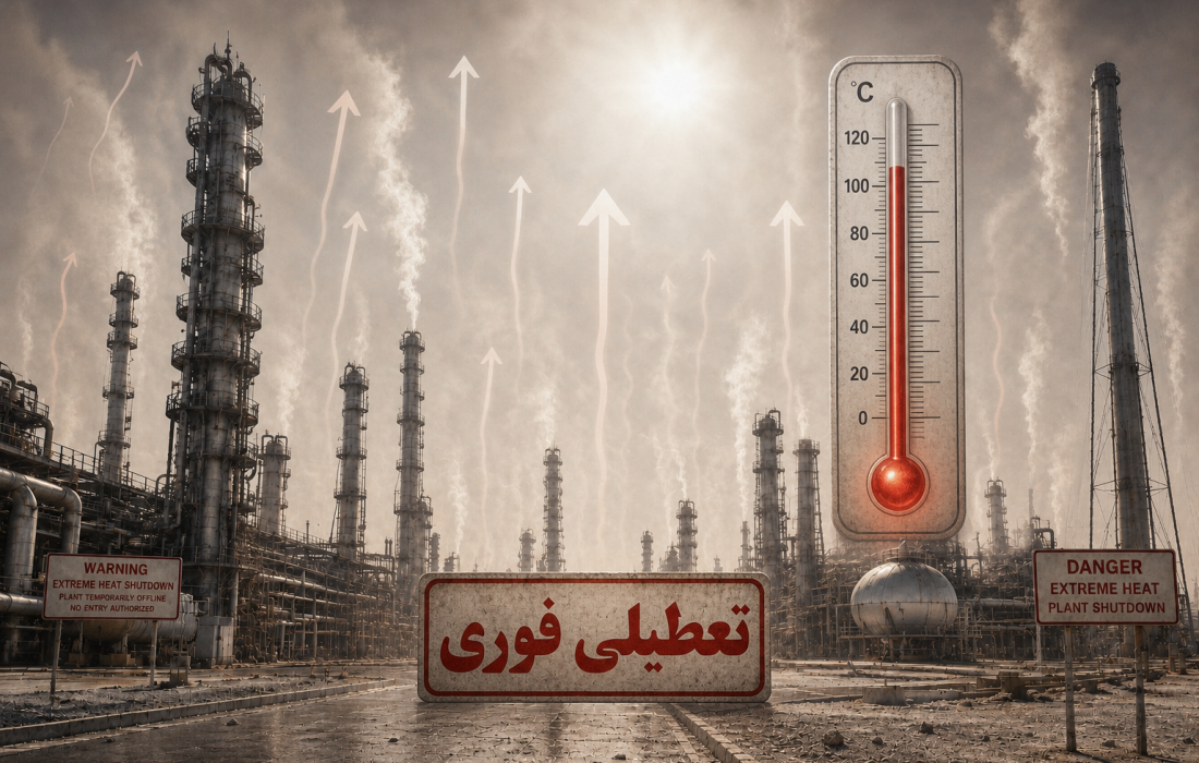 اعلام تعطیلی گسترده در منطقه ویژه پارس؛ گرما کارکنان غیرعملیاتی را خانه‌نشین کرد