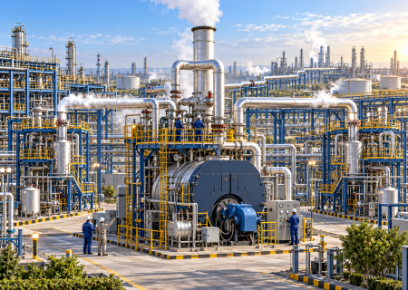 احیای بویلر ۹۰ تنی پتروشیمی کارون